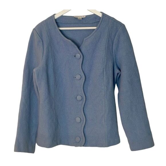 Pendleton Vintage 100% wool scalloped button front blazer XL - Picture 1 of 10